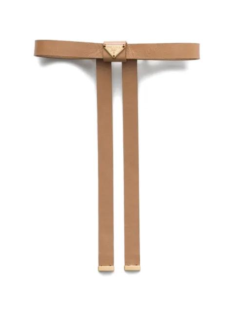 leather hair clip by PRADA