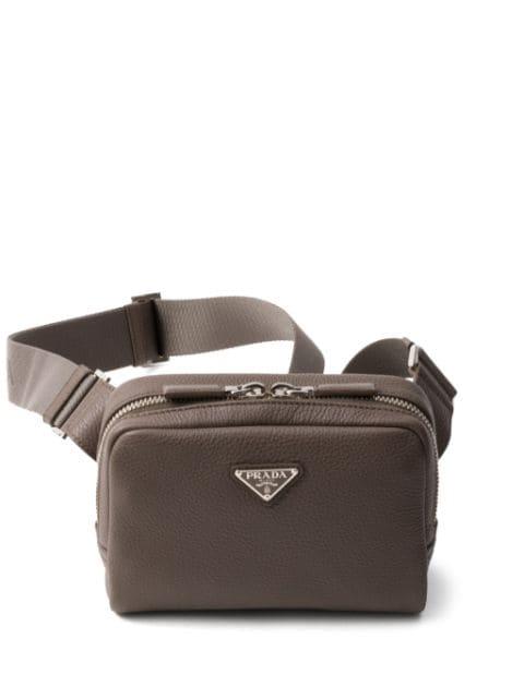 leather messenger bag by PRADA