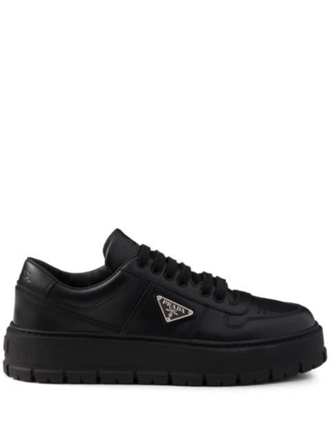 leather sneakers by PRADA