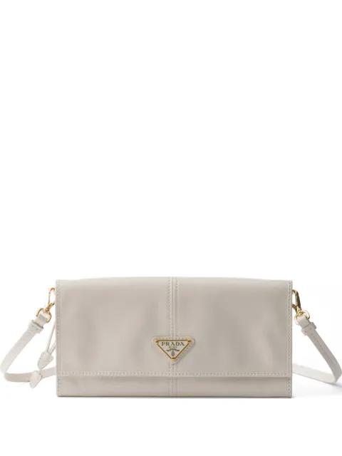 leather wallet with shoulder strap by PRADA