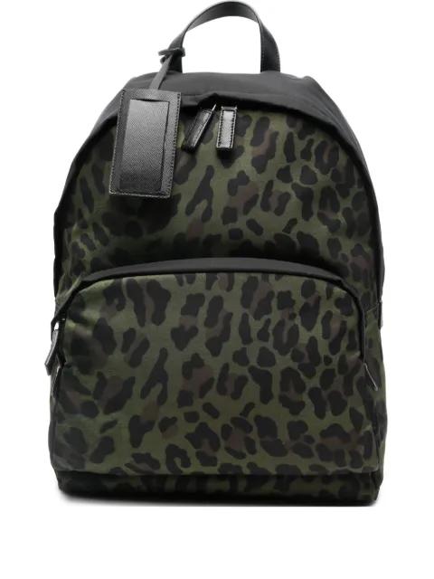 leopard-print backpack by PRADA
