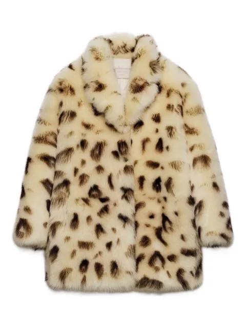 leopard-print shearling coat by PRADA