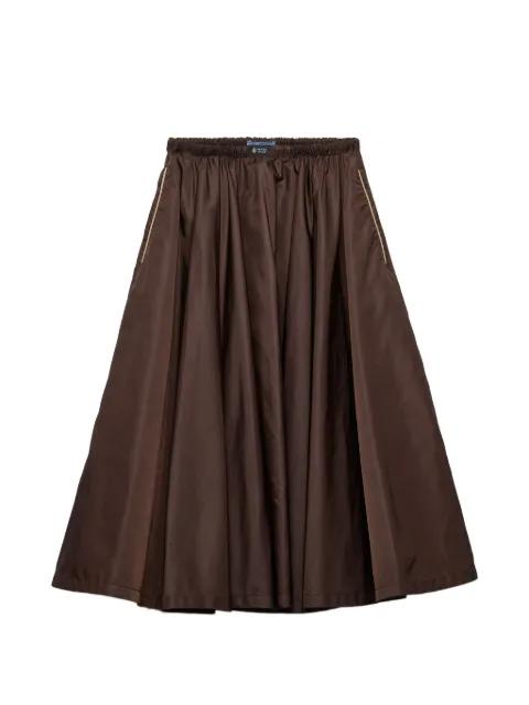 lightweight gathered re-nylon skirt by PRADA