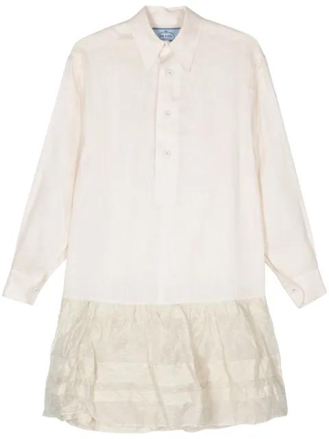 linen midi dress by PRADA