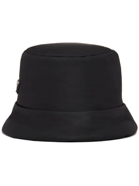 logo-appliqué padded bucket hat by PRADA