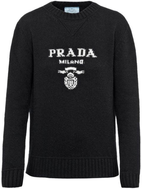 logo crew-neck sweater by PRADA