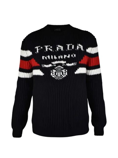 logo crew neck sweater by PRADA