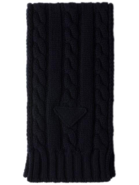 logo-detail cashmere scarf by PRADA