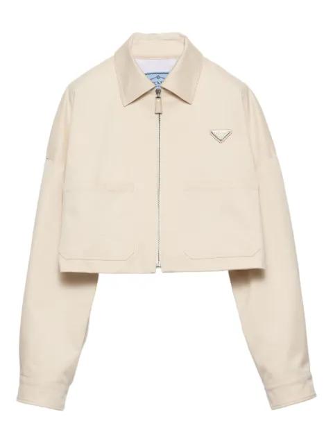 logo-detail jacket by PRADA