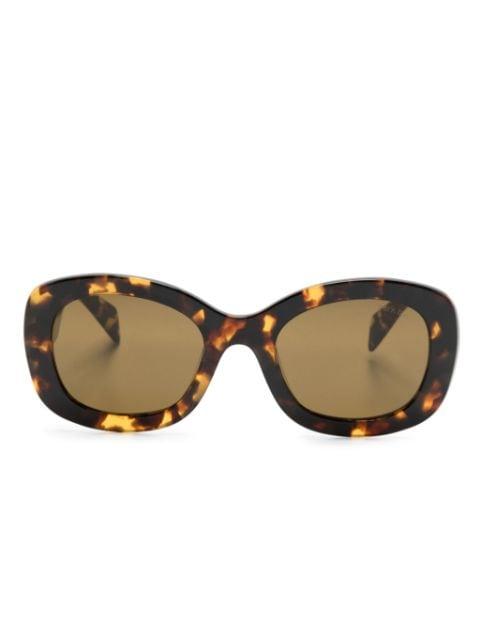 logo-embossed oversize-frame sunglasses by PRADA