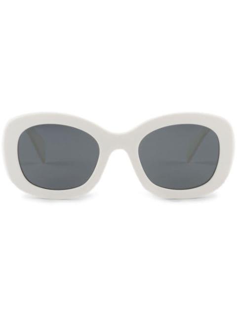 logo-embossed oversize-frame sunglasses by PRADA