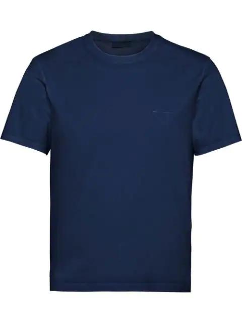 logo-embroidered cotton T-shirt by PRADA