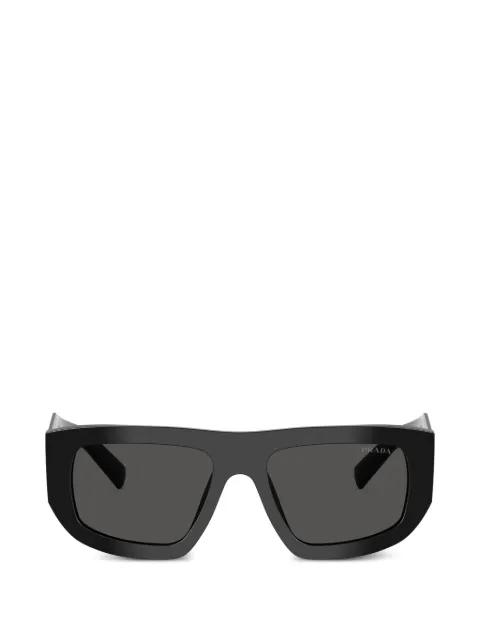 logo-engraved rectangle sunglasses by PRADA