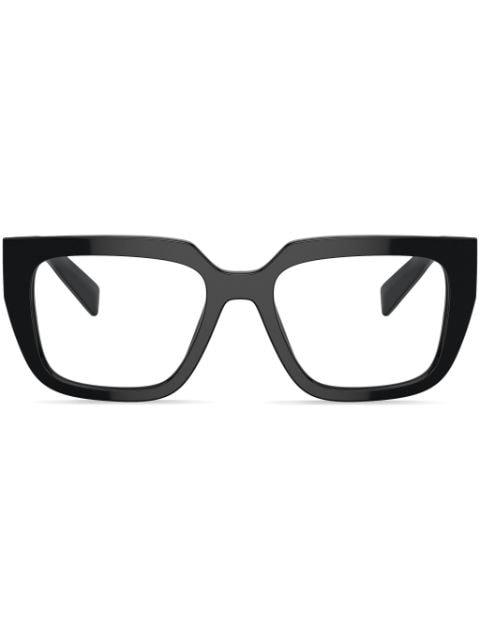 logo-lettering square glasses by PRADA