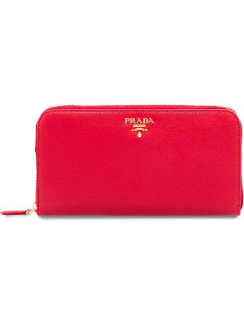 logo-lettering wallet by PRADA