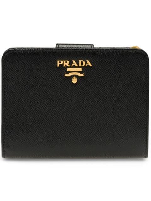 logo-lettering wallet by PRADA