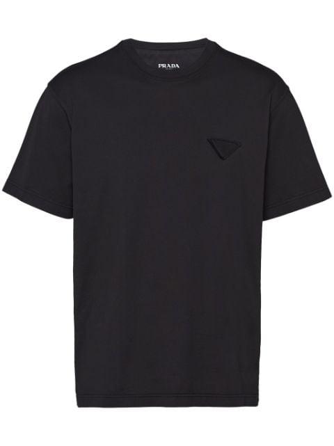 logo-patch cotton T-shirt by PRADA