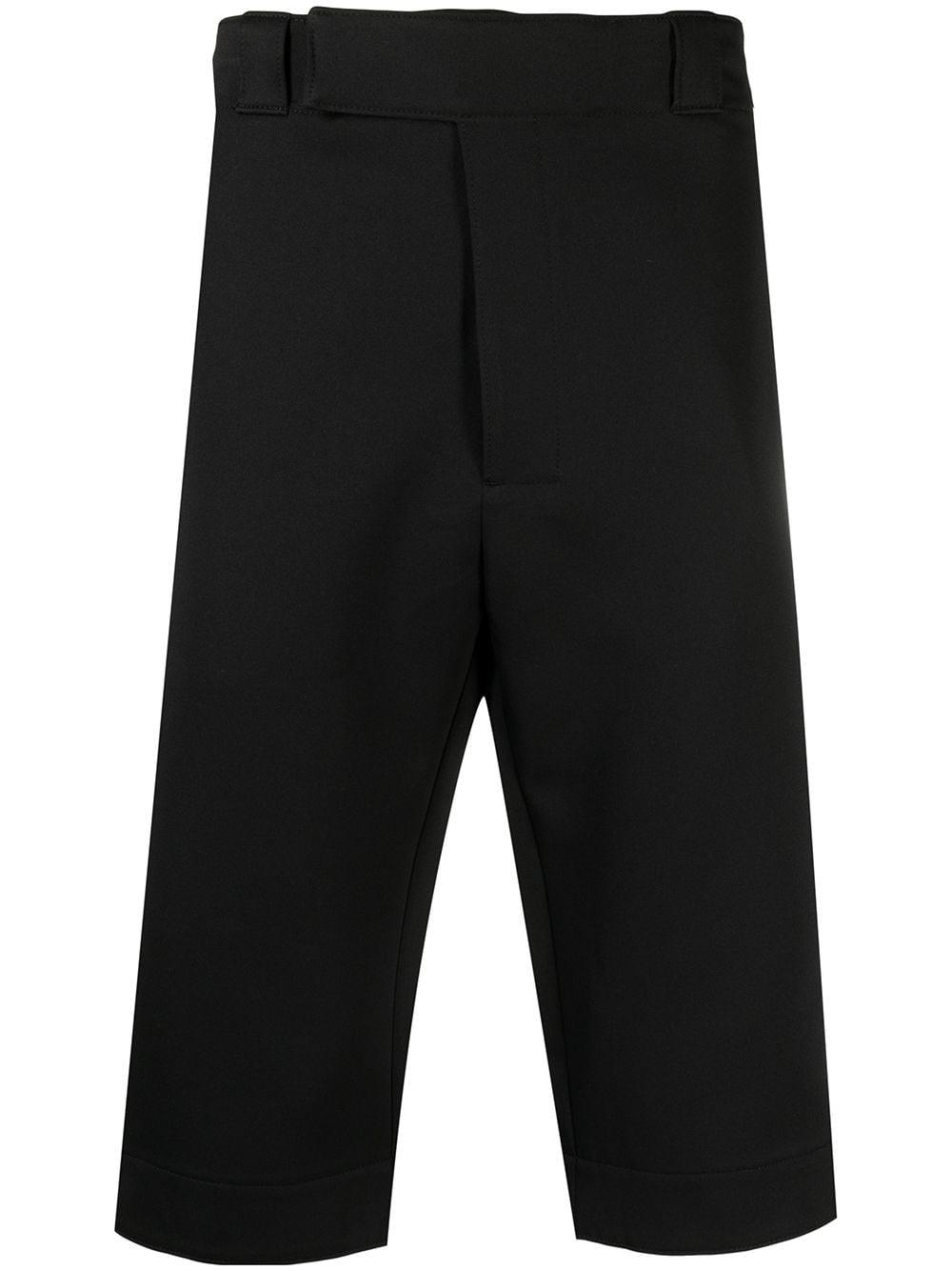 logo patch cropped trousers by PRADA