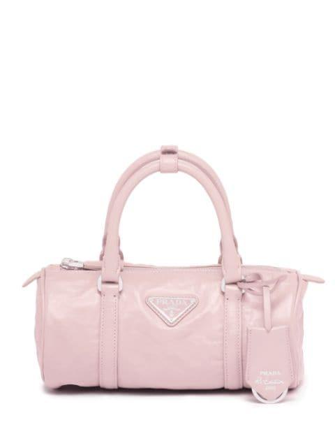 logo-plaque tote bag by PRADA