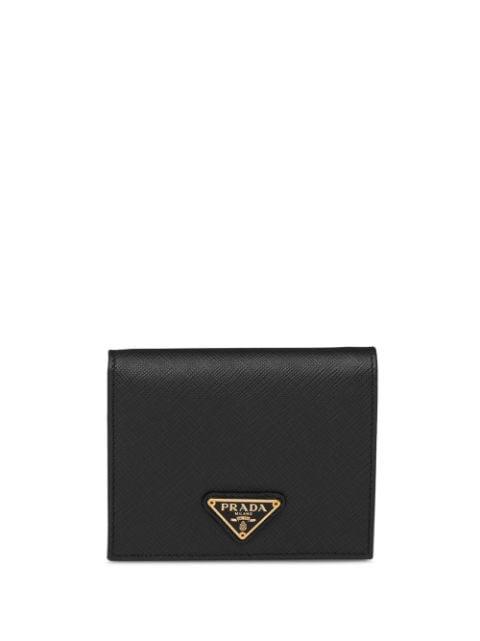 logo plaque wallet by PRADA