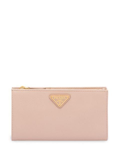 logo plaque wallet by PRADA