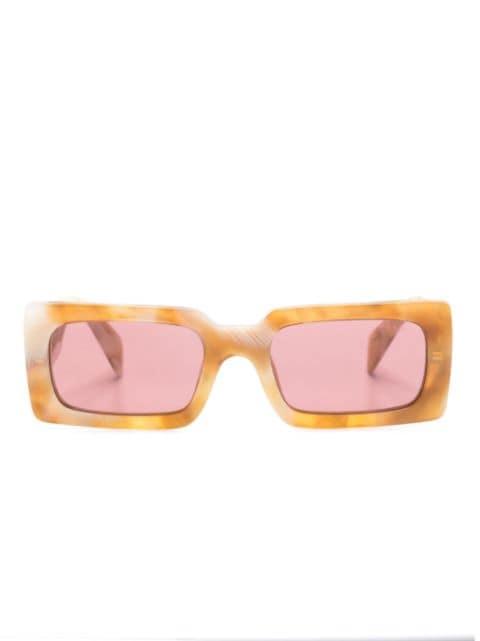 logo-print rectangle-frame sunglasses by PRADA