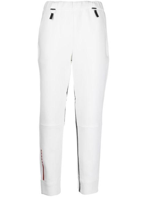 logo-print track pants by PRADA