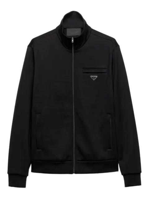 logo zip-closure jacket by PRADA