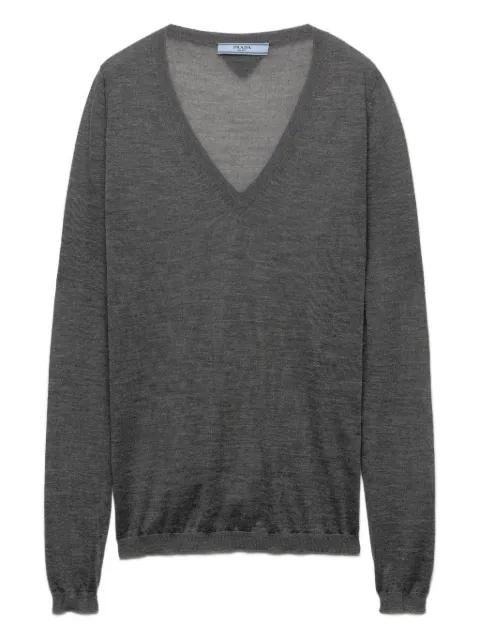 long-sleeve V-neck sweater by PRADA
