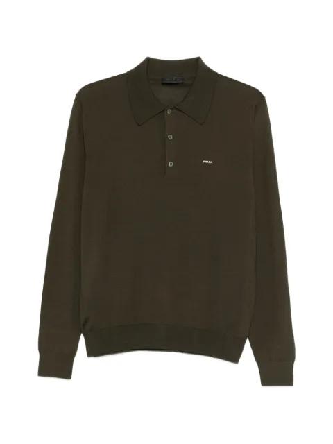long-sleeved superfine wool polo sweater by PRADA