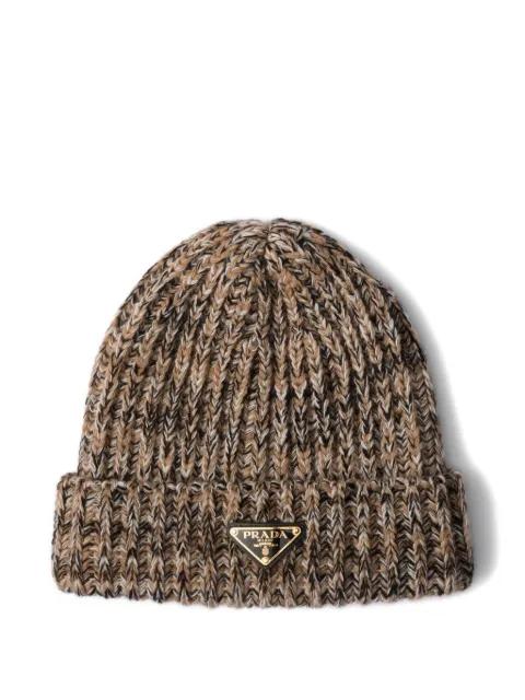 mélange knit beanie by PRADA