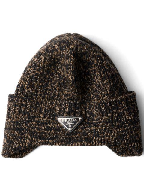 mélange wool beanie by PRADA