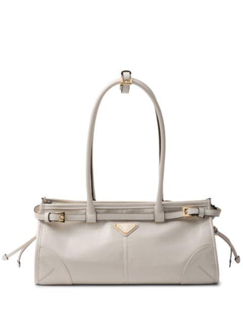 medium Bonnie leather tote bag by PRADA
