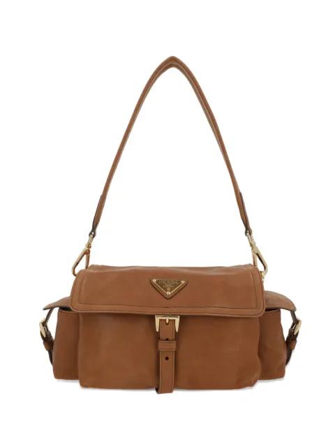 medium Explore buckle leather shoulder bag by PRADA
