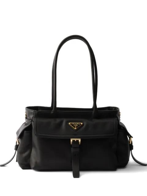 medium Explore leather tote bag by PRADA