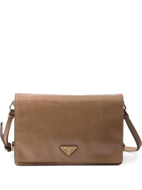 medium leather shoulder bag by PRADA