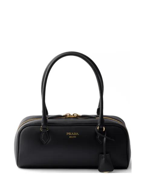 medium leather top-handle bag by PRADA