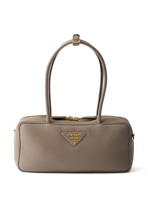 medium leather top-handle bag by PRADA