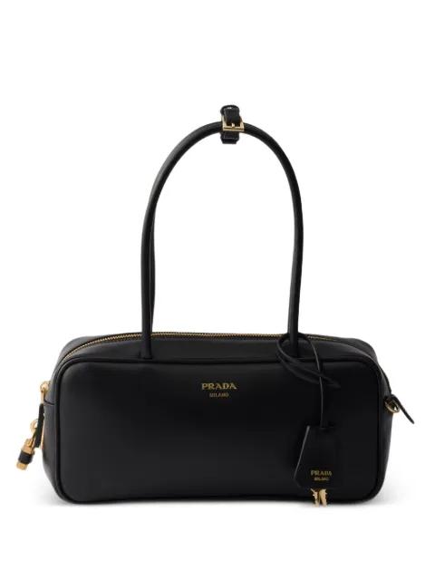 medium leather top-handle bag by PRADA