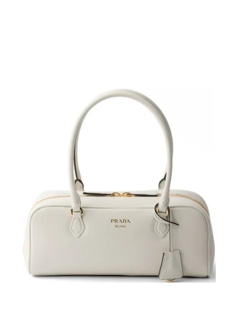 medium leather top-handle bag by PRADA