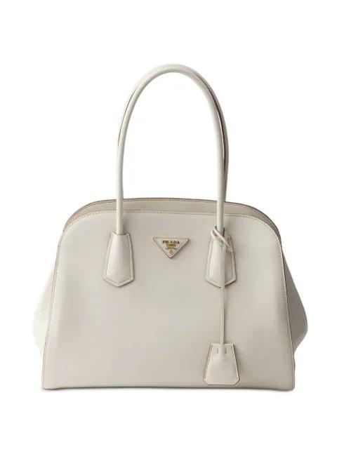 medium leather tote bag by PRADA