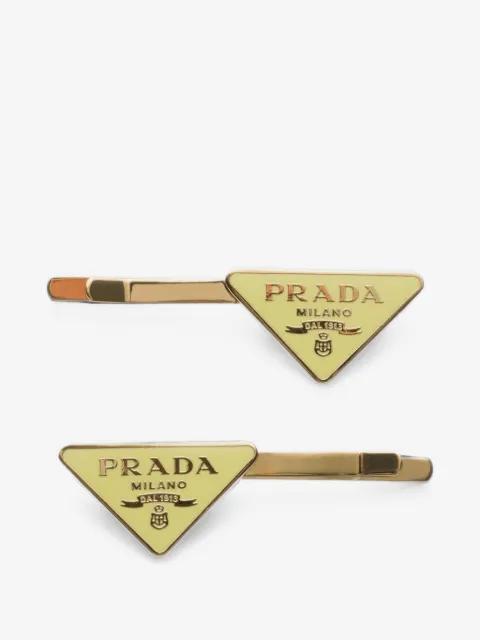 metal hair clips by PRADA