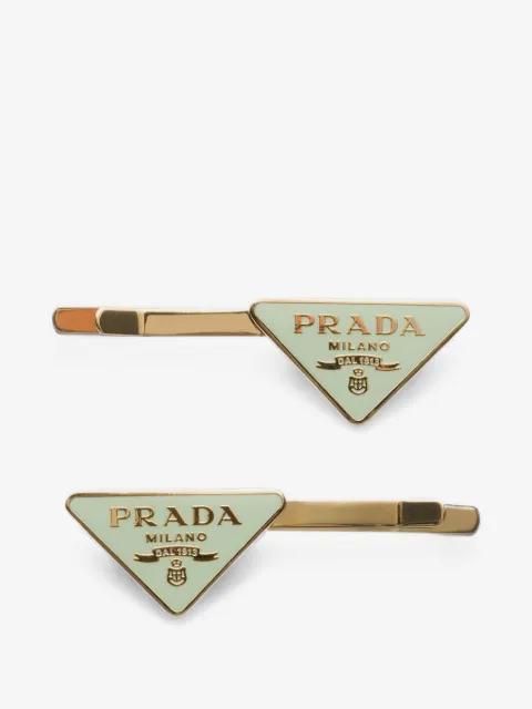 metal hair clips by PRADA