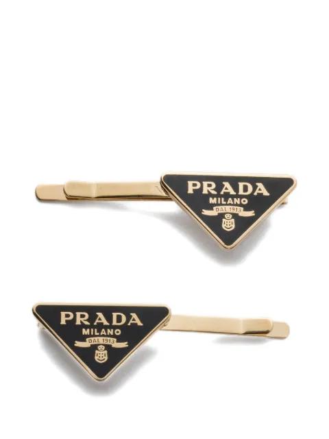 metal hair clips by PRADA