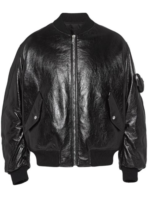 nappa leather bomber jacket by PRADA