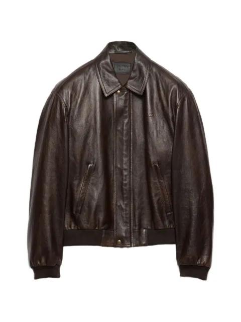 nappa-leather bomber jacket by PRADA