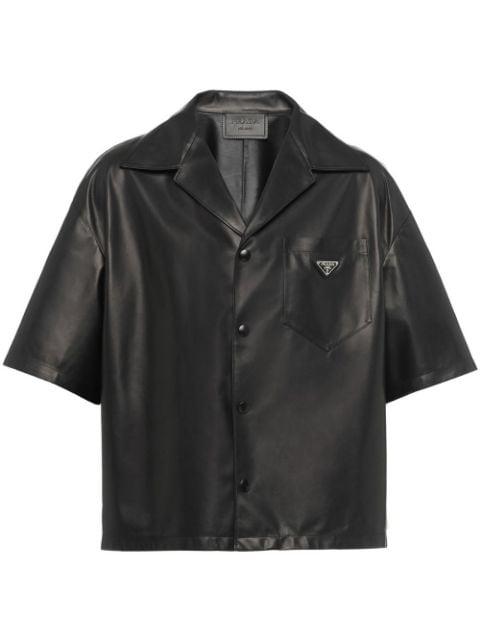 nappa-leather bowling shirt by PRADA