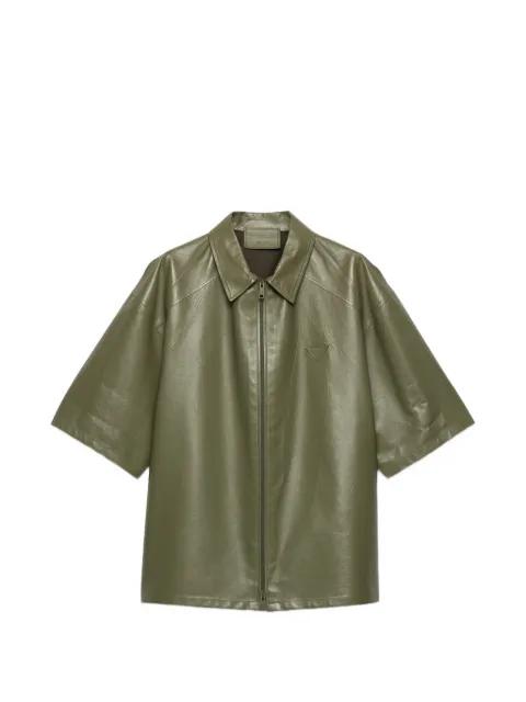 nappa leather zipper shirt by PRADA