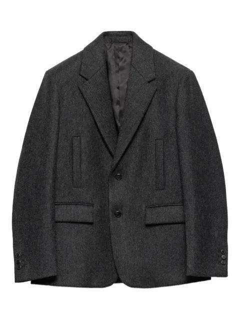 notch-lapel wool jacket by PRADA