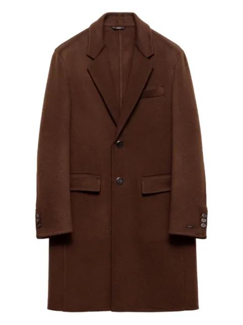notched-lapel single-breasted coat by PRADA